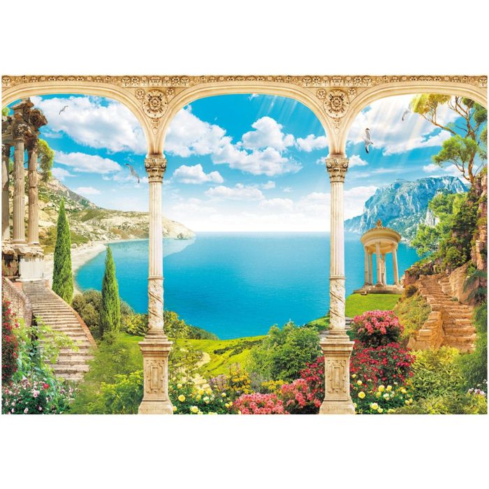 Фотообои "Эгейское побережье" 41-0353-BL (из 4-х листов), 4,00х2,8 м