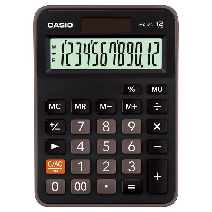Калькулятор настольный Casio MX-12B 12-разрядный черный