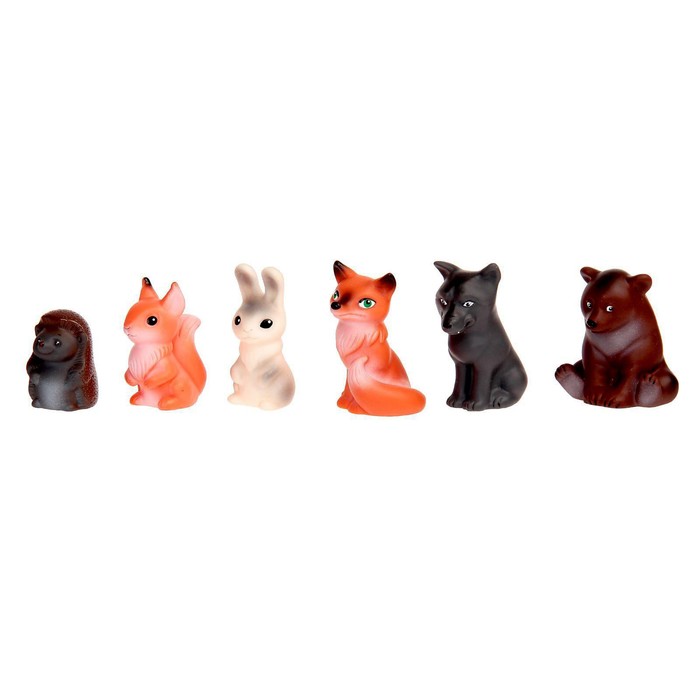 набор животные леса Набор резиновых игрушек «Животные леса»