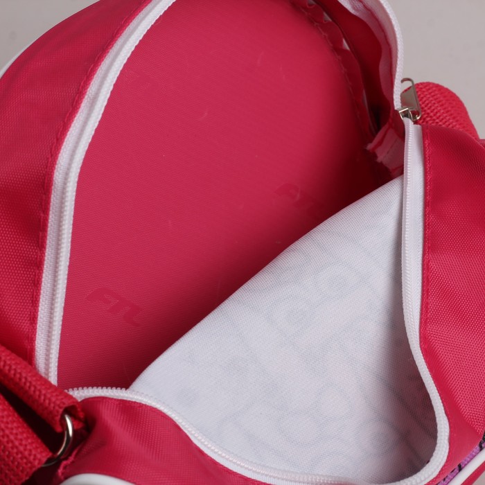 Сумка детская на молнии "Коты", 1 отдел, длинный ремень, цвет розовый