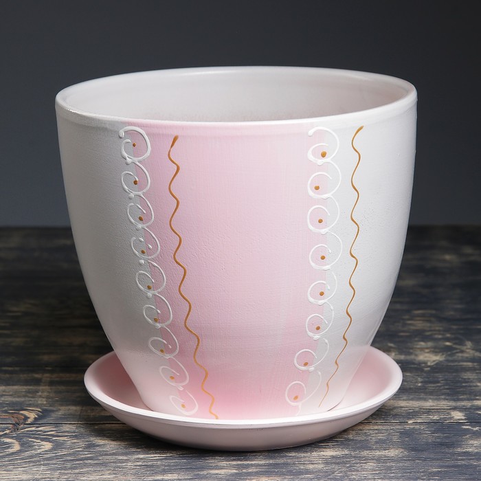 Горшок цветочный Ласка 5л с подставкой