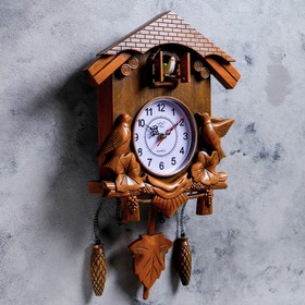 

Часы настенные, серия: Маятник, "Птички", 30 х 34 см