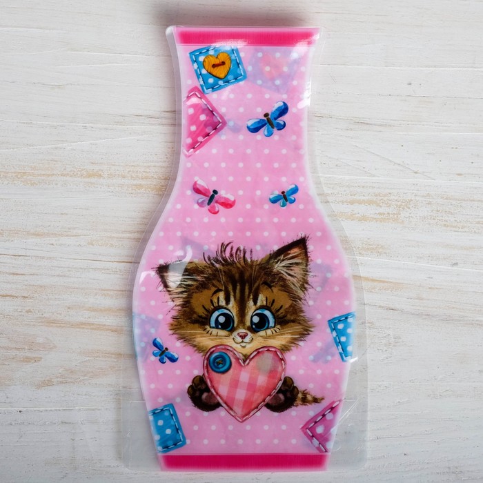 Пакет для цветов (ваза) с открыткой "Дочке"