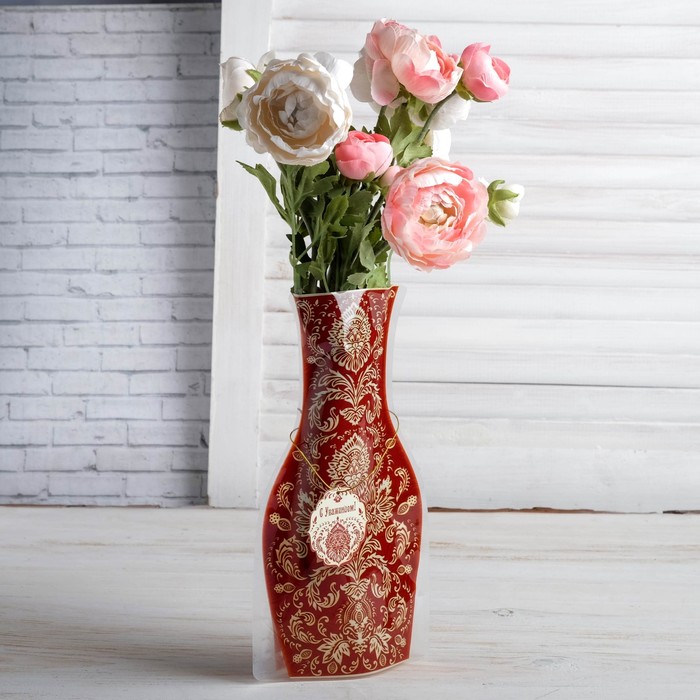Ваза для цветов с открыткой "Орнаментальная", 14,8 х 26,8 см