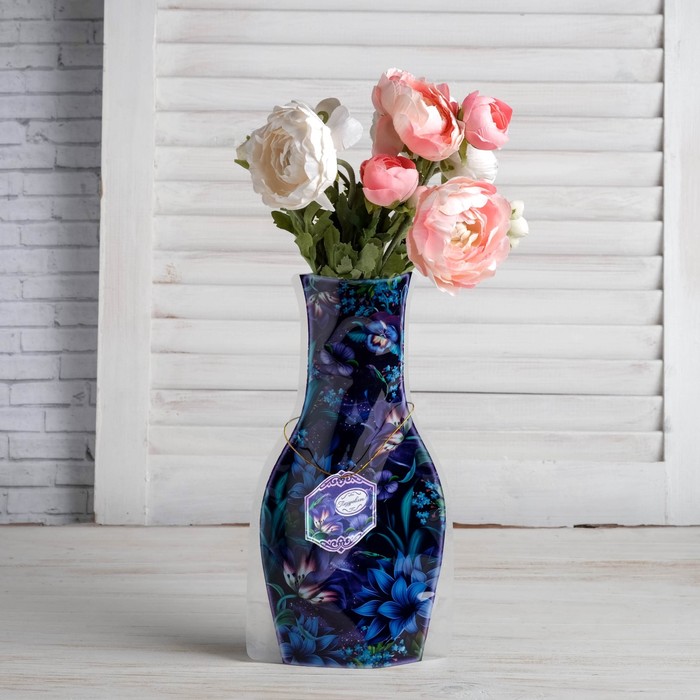 Пакет для цветов (ваза) с открыткой "Мечты"