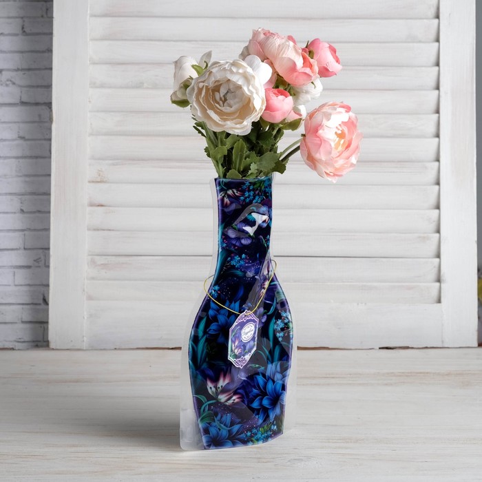 Пакет для цветов (ваза) с открыткой "Мечты"