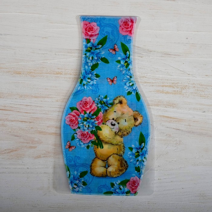 Ваза для цветов с открыткой "С Днем Рождения!", 14,8 х 26,8 см