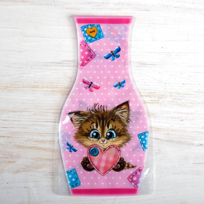 Пакет для цветов (ваза) с открыткой "Сестренке"