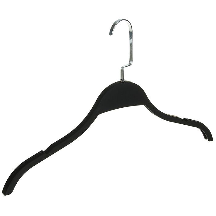 Вешалка-плечики покрытие Soft-Touch, размер 42-44, цвет черный