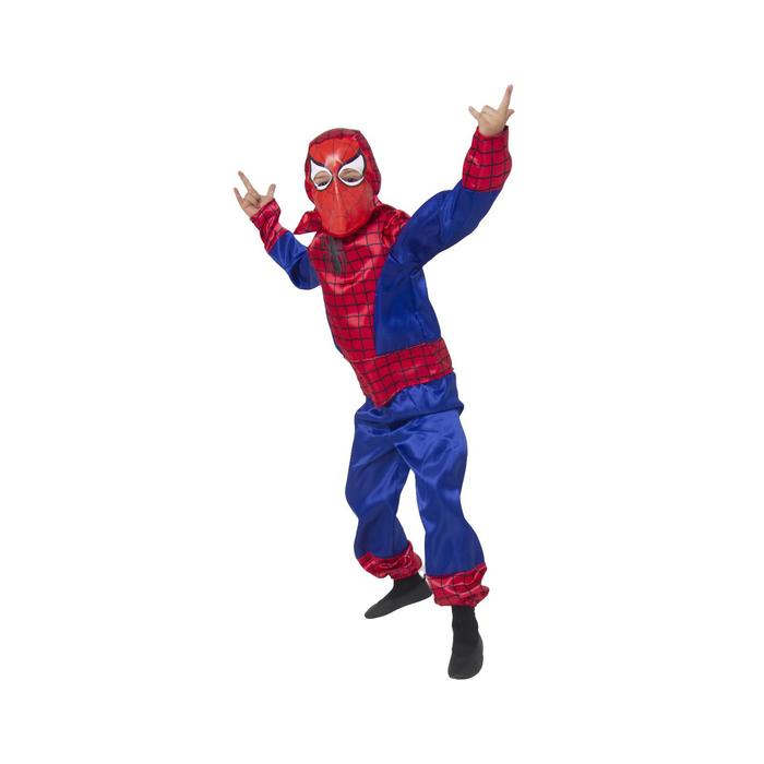 Карнавальный костюм «Человек-паук», текстиль, размер 26, рост 104 см карнавальный костюм человек паук текстиль размер 28 рост 110 см
