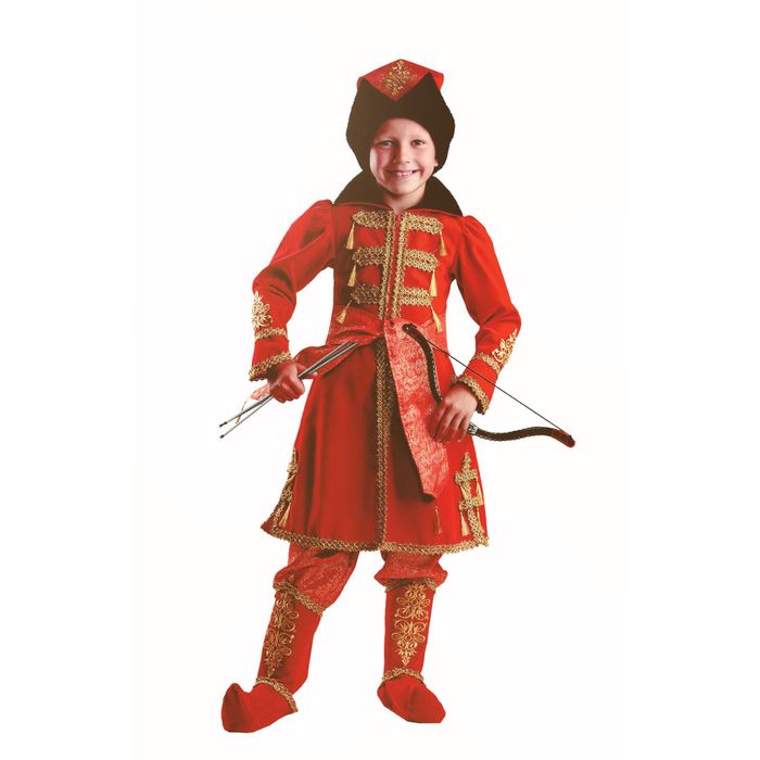 Карнавальный костюм "Иван Царевич", бархат, парча, р-р 32, рост 122 см
