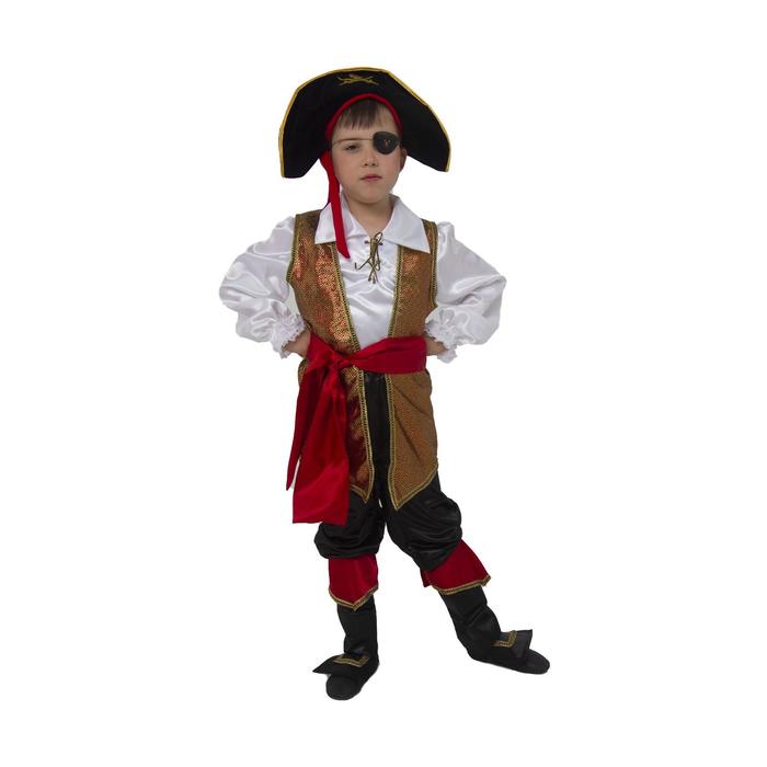 Карнавальный костюм «Капитан Флинт», текстиль, размер 34, рост 134 см