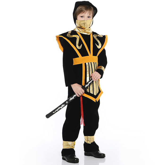 Карнавальный костюм "Суперниндзя", бархат, р-р 28, рост 110 см