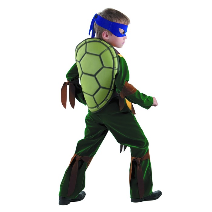 Детский карнавальный костюм "Черепашка-ниндзя", бархат, р-р 34, рост 128 см
