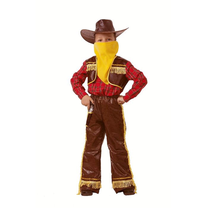 Карнавальный костюм "Ковбой", жёлтая бахрома, текстиль, рост 116 см