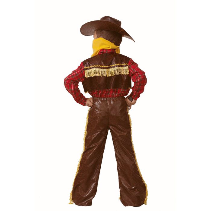 Карнавальный костюм "Ковбой", жёлтая бахрома, текстиль, рост 122 см
