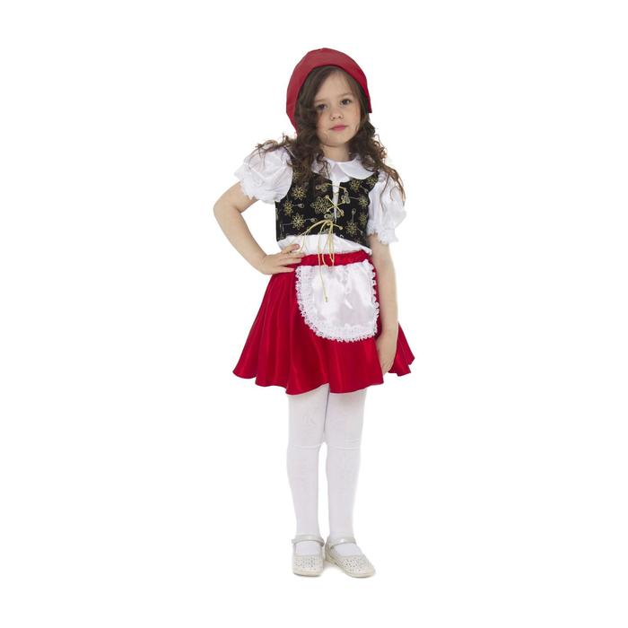 Карнавальный костюм «Красная Шапочка», текстиль, размер 28, рост 110 см карнавальный костюм человек паук текстиль размер 28 рост 110 см