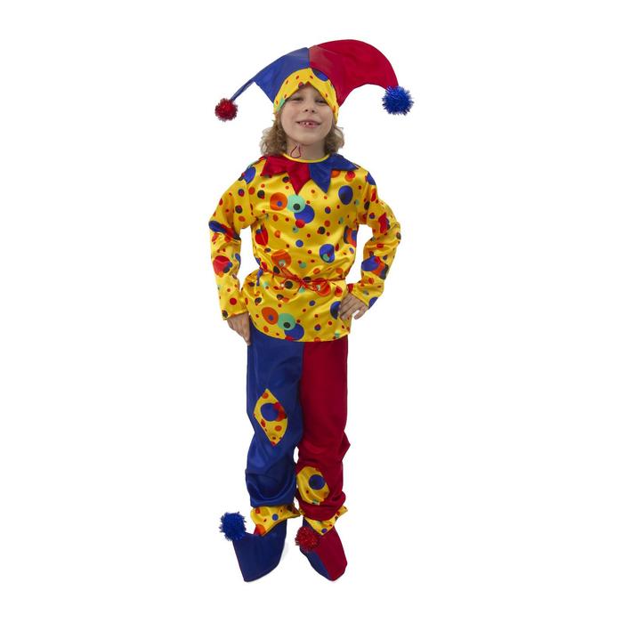 Карнавальный костюм «Петрушка», текстиль, р. 28, рост 110 см арлекино xs карнавалофф карнавальный костюм детский р 26 28 рост 104 110 см