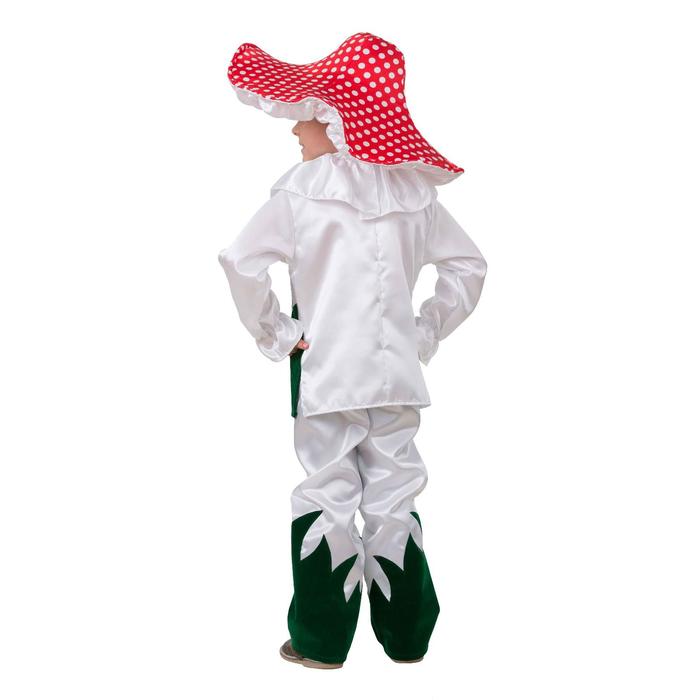 Карнавальный костюм «Грибок», текстиль, (куртка, брюки, шляпа), размер 30, рост 116 см
