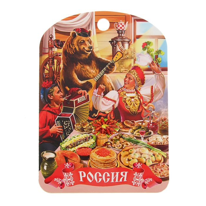 Доска разделочная &quot;Россия&quot; медведь