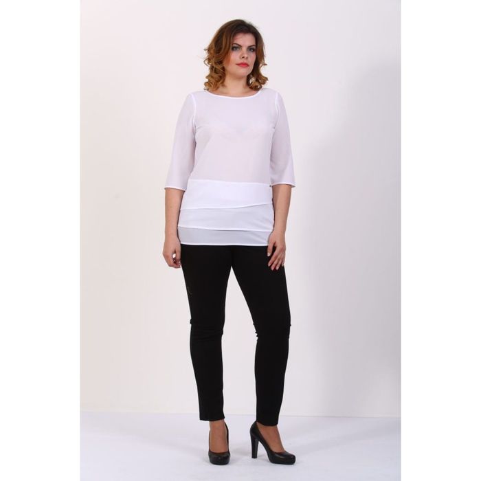 Блузка женская, размер 54, цвет белый 181В680