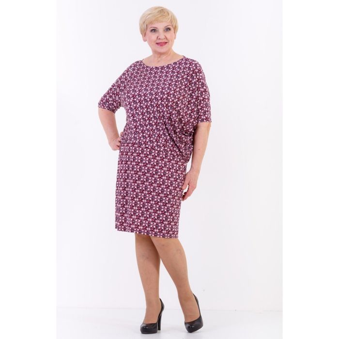 Платье женское, размер 46, розовый принт 732Д874