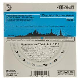 

Струны для акустической гитары D`Addario EJ16 PHOSPHOR BRONZE Light 12-53