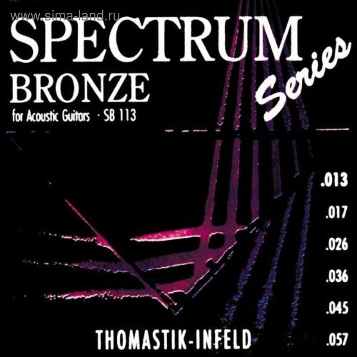 фото Струны для акустической гитары thomastik sb113 spectrum bronze 013-057