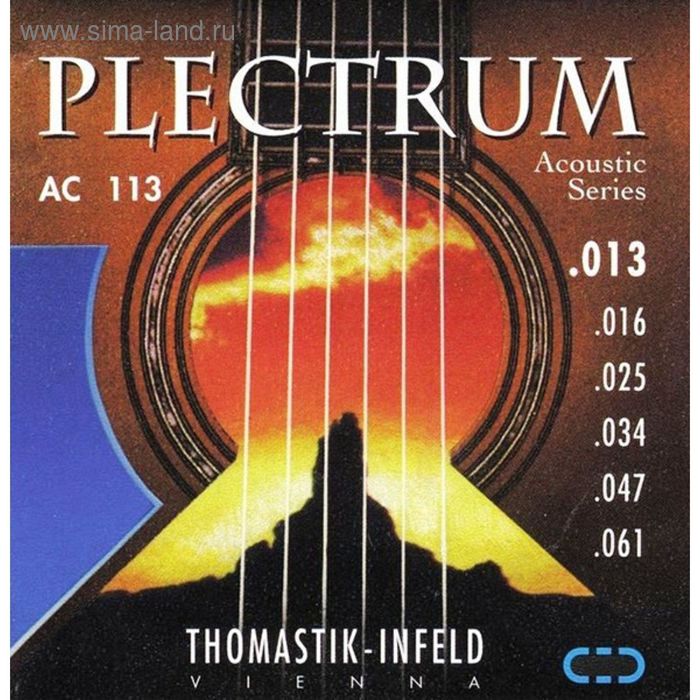 Струны для акустической гитары Thomastik AC113 Plectrum 013-061 ac113 plectrum комплект струн для акустической гитары бронза 013 061 thomastik