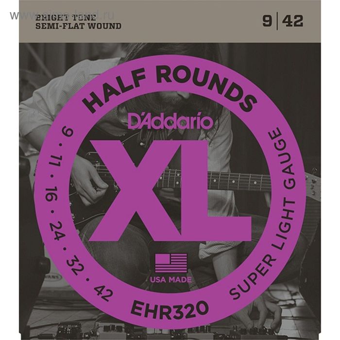 фото Струны для электрогитары d'addario ehr320 half round d`addario