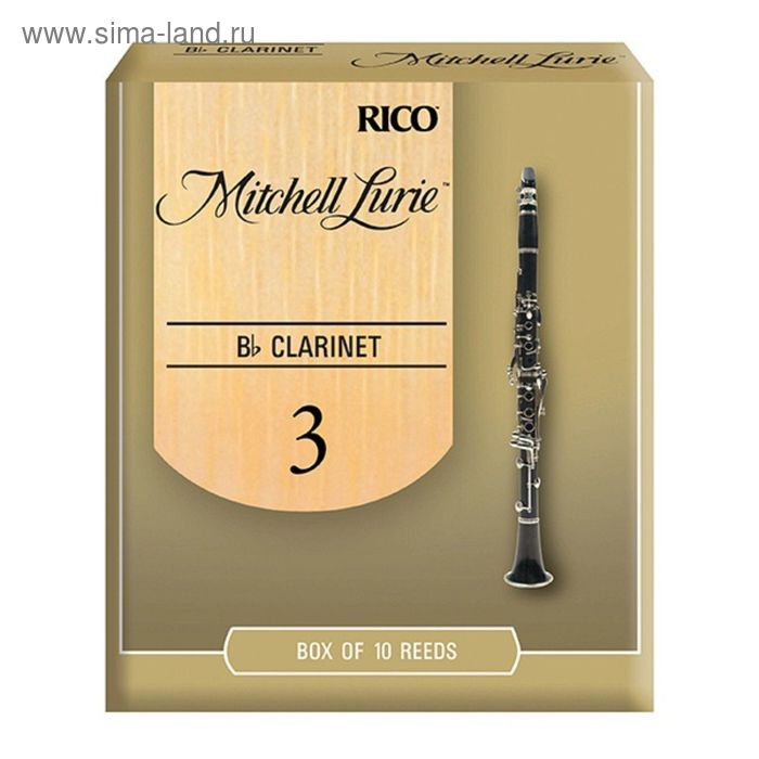 Трости для кларнета Bb Rico RML10BCL300 Mitchell Lurie Premium, размер 3.0, 10шт