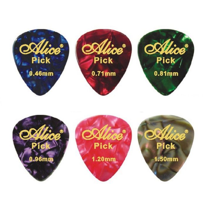 Медиаторы Alice AP-600K целлулоид, 6 толщин 0.46-1.50мм, 600шт