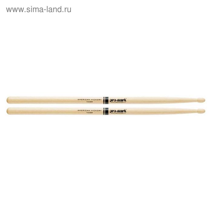Барабанные палочки ProMark TX5BW 5B, орех гикори, деревянный наконечник барабанные палочки promark attack 5a pw5aw