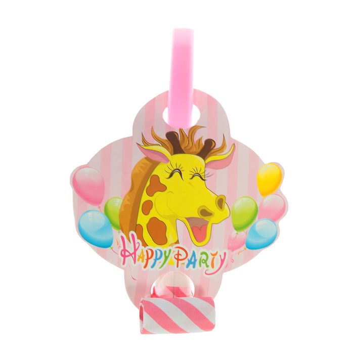 Язычок "Жирафик" розовый цвет (набор 6 шт)