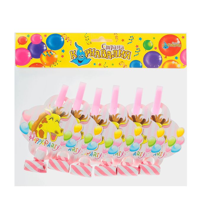 Язычок "Жирафик" розовый цвет (набор 6 шт)