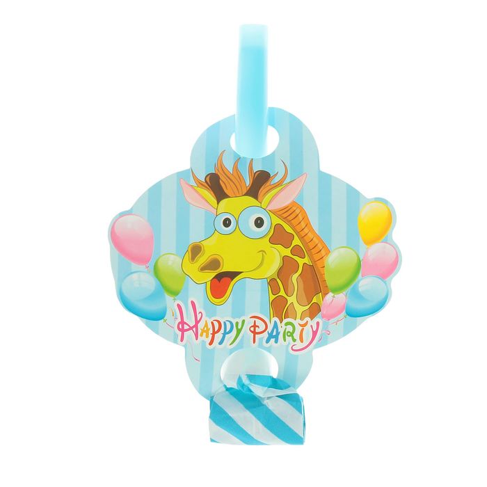 Язычок "Жирафик" голубой цвет (набор 6 шт)