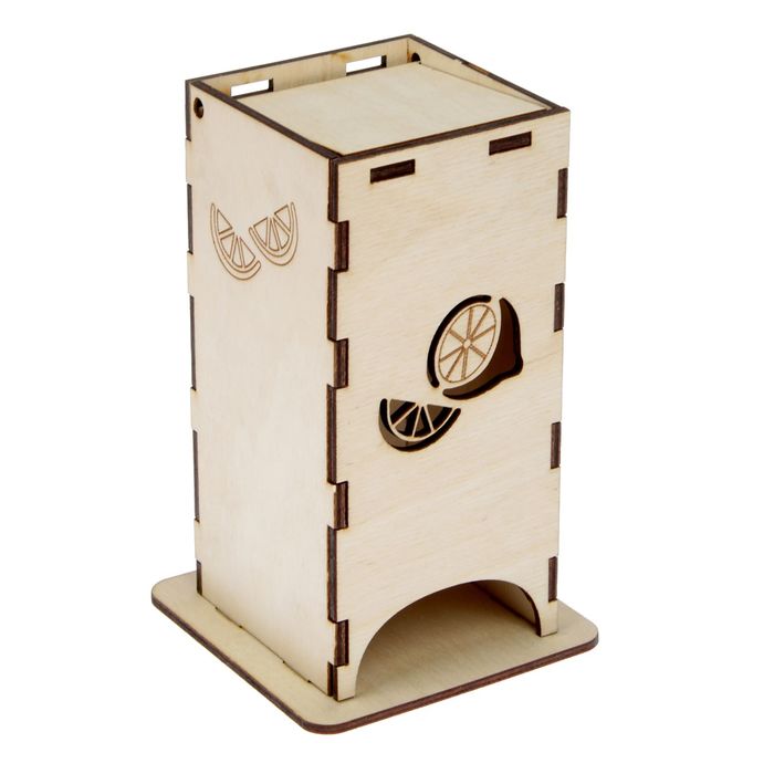 Чайный домик из фанеры "Дольки" 11х17,5х8 см (ЧД-003)