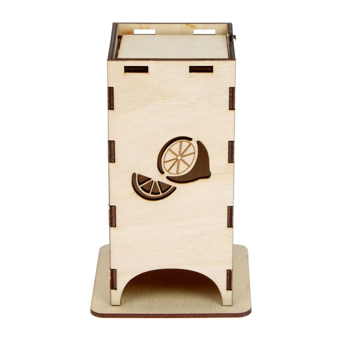 Чайный домик из фанеры "Дольки" 11х17,5х8 см (ЧД-003)