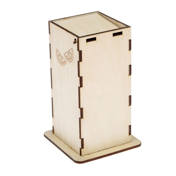 Чайный домик из фанеры "Дольки" 11х17,5х8 см (ЧД-003)