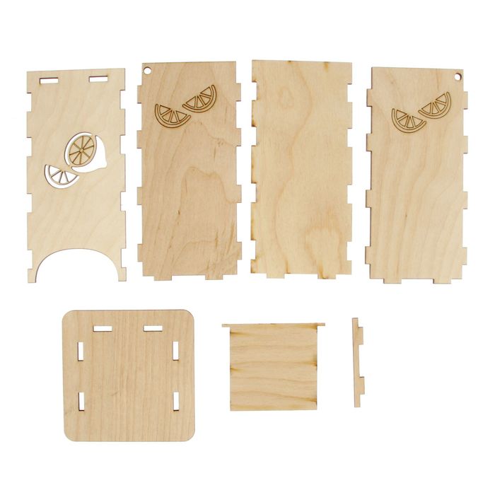 Чайный домик из фанеры "Дольки" 11х17,5х8 см (ЧД-003)