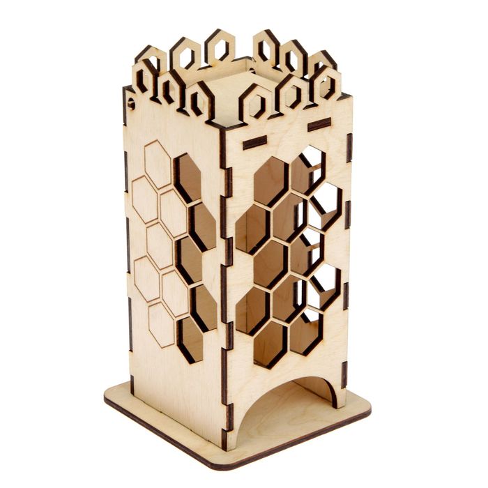 Чайный домик из фанеры "Ромбы" 11х17,5х8 см (ЧД-008)