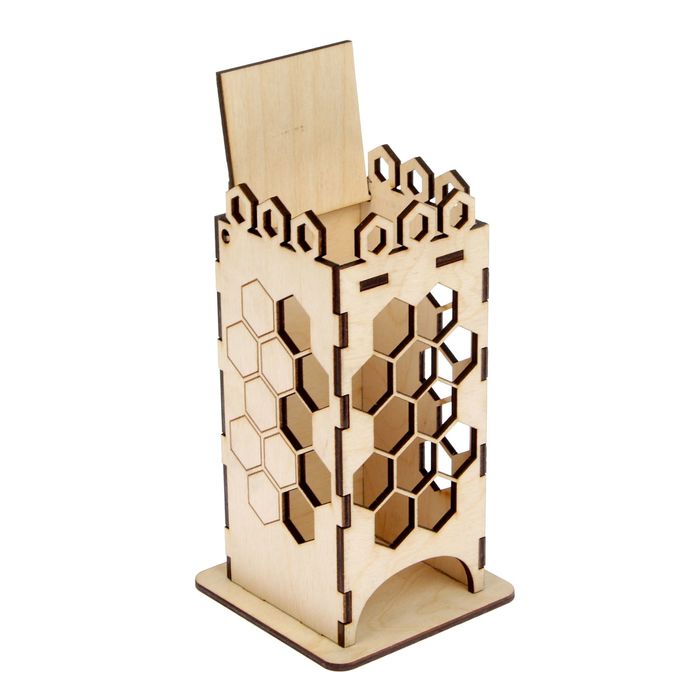 Чайный домик из фанеры "Ромбы" 11х17,5х8 см (ЧД-008)