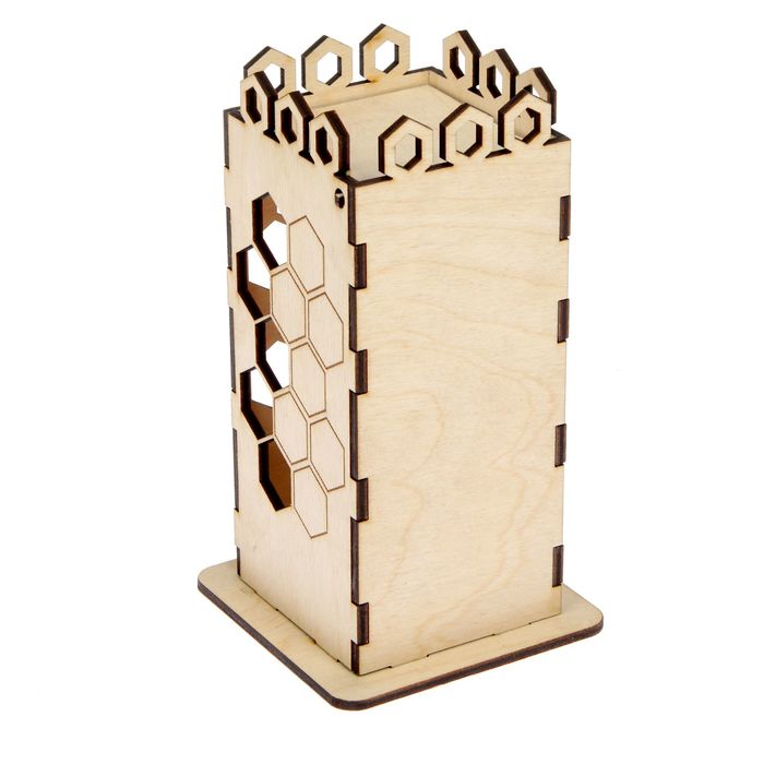 Чайный домик из фанеры "Ромбы" 11х17,5х8 см (ЧД-008)