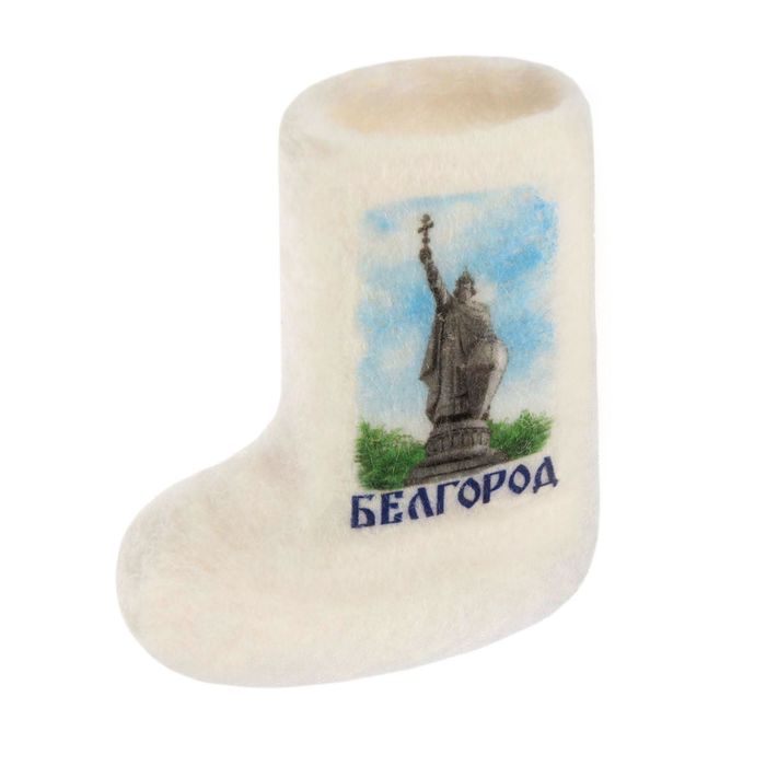 Магнит-валенок из войлока «Белгород. Князь Владимир», ручная работа