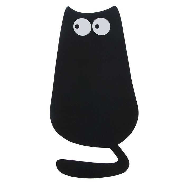 Магнитная меловая мини-доска "Котик" 10x20 см, мел в комплекте