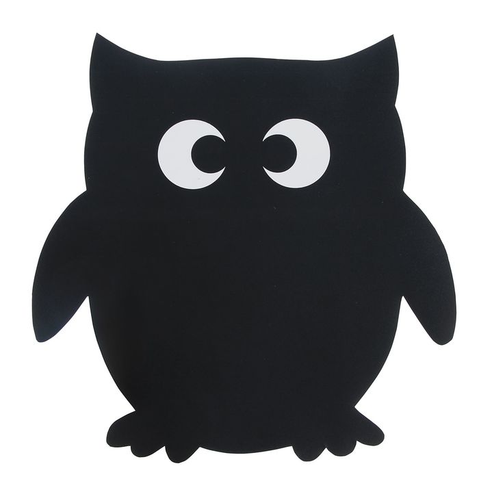 Магнитная меловая мини-доска "Сова" 31-31 см, мел в комплекте