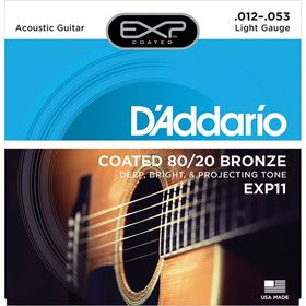 

Струны для акустической гитары D`Addario EXP11 COATED 80/20 Light12-53