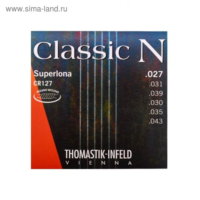 Струны для акустической гитары Thomastik CR127 Classic N 027-043 cr127 classic n комплект струн для акустической гитары нейлон посеребренная медь 027 043 thomastik