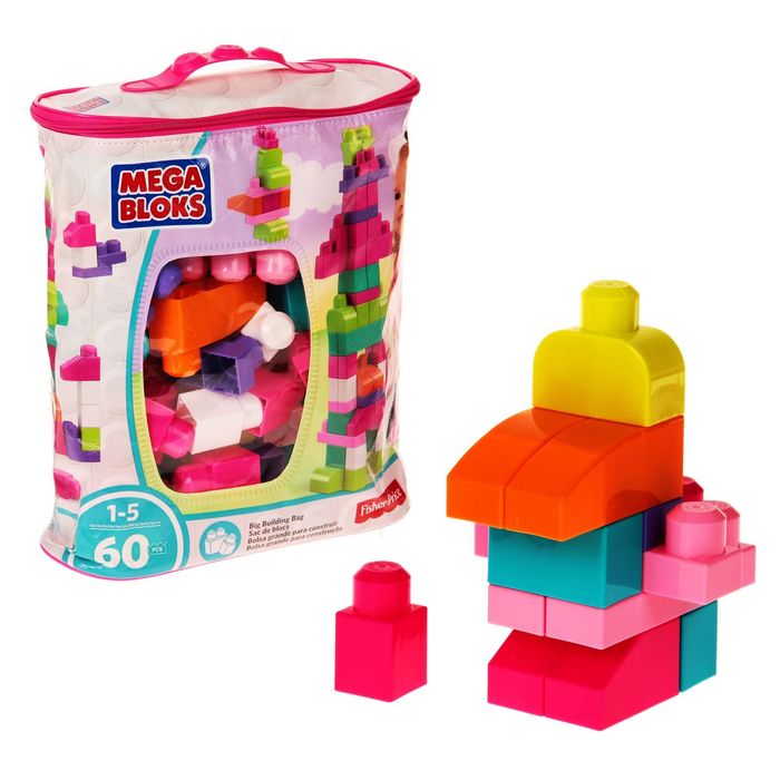 Конструктор Mega Bloks First Builders, 60 деталей, МИКС
