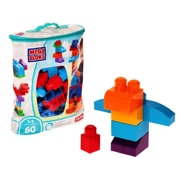 Конструктор Mega Bloks First Builders, 60 деталей, МИКС